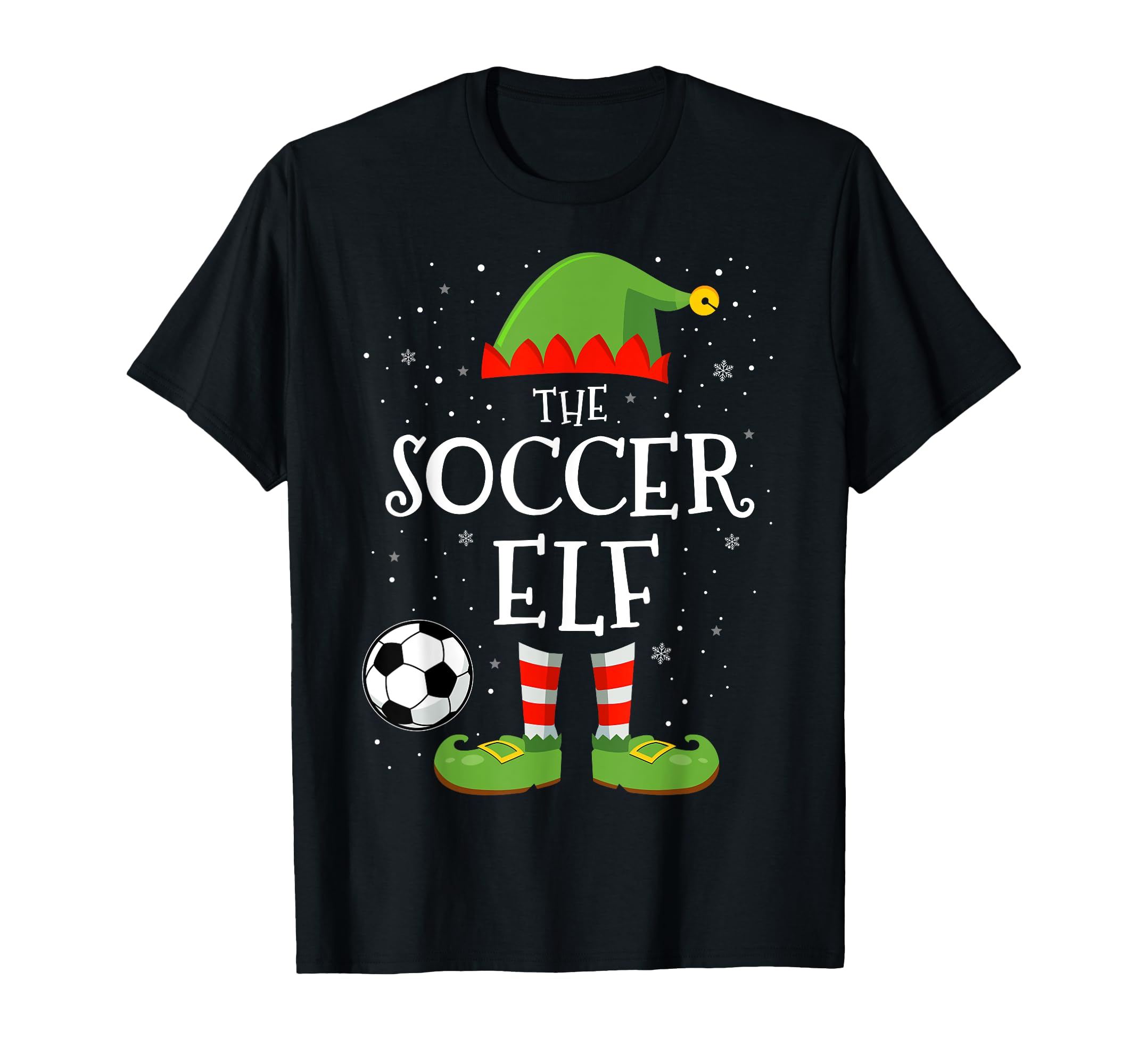 Soccer Elf Funny Matching Family Pajama T-Shirt - Trendy Graphic for Adults - T-Shirt, Sweatshirt, Hoodie