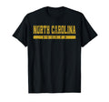 North Carolina Soccer Yellow Text T-Shirt - Unique Graphic Unisex - T-Shirt, Sweatshirt, Hoodie