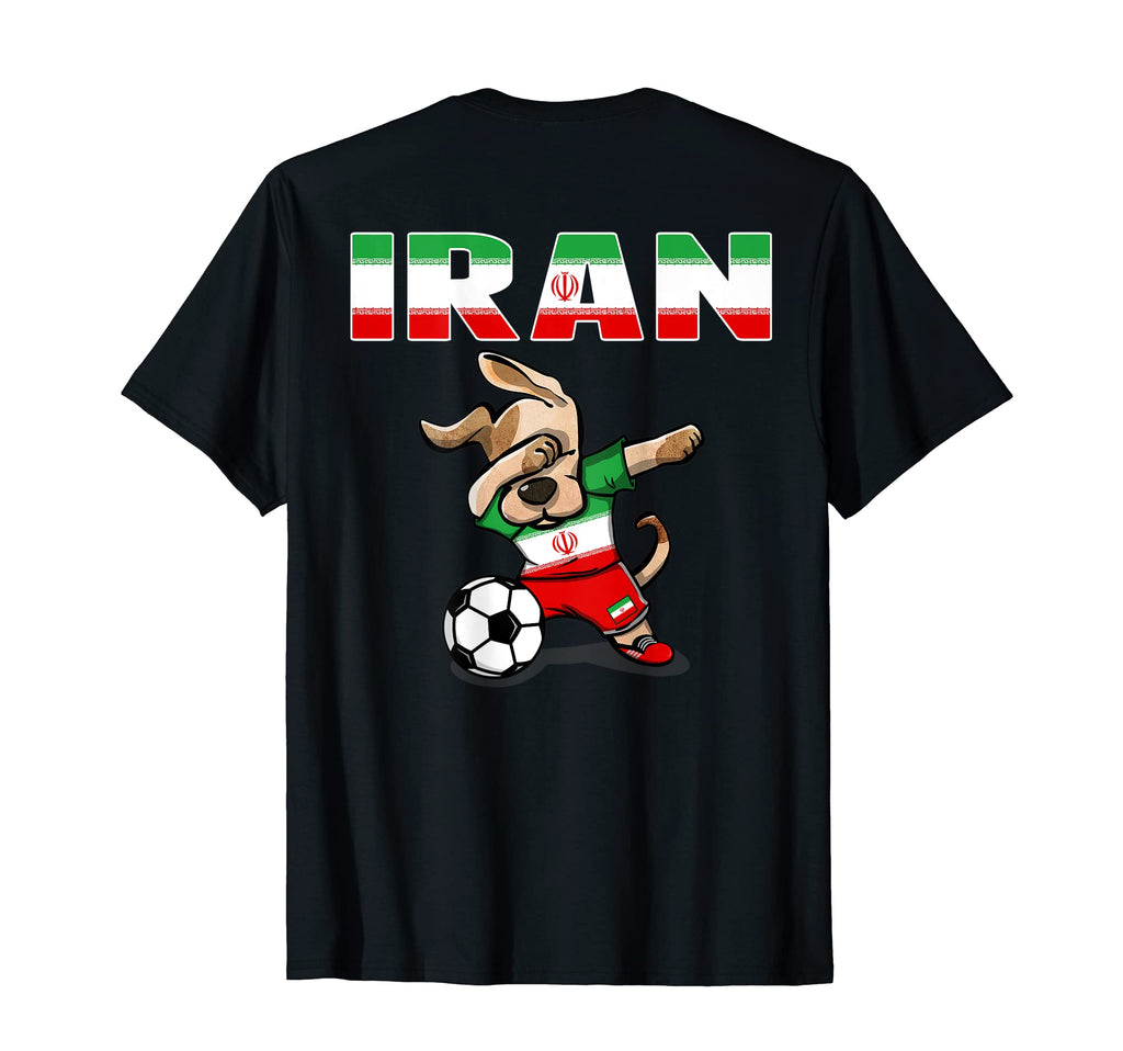 Dabbing Dog Iran Soccer Lovers Jersey T-Shirt - Unique Graphic Unisex - T-Shirt, Sweatshirt, Hoodie