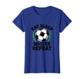 Eat Sleep Soccer Repeat Fan T-Shirt - Aesthetic Graphic for Adults - T-Shirt, Sweatshirt, Hoodie