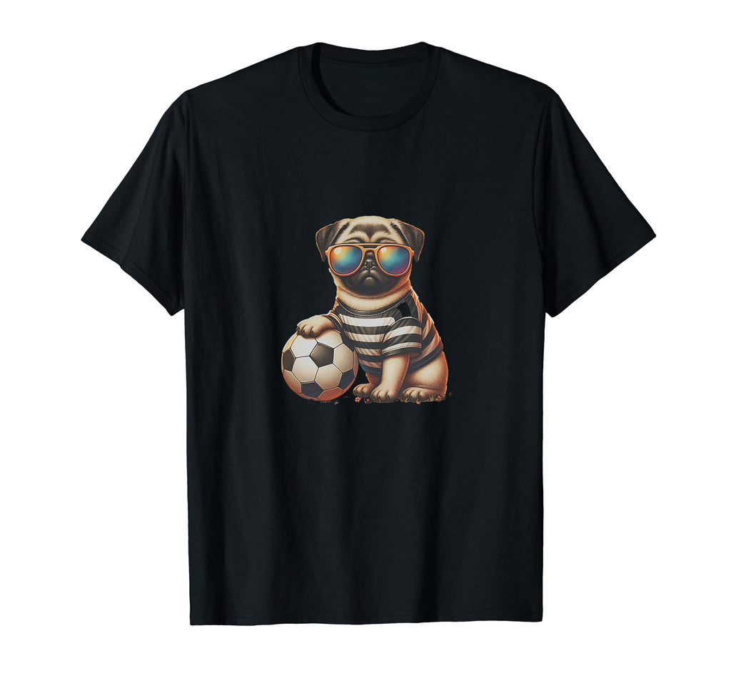 Pug Dog Soccer Champion Fan T-Shirt - Novelty Apparel for Adults - T-Shirt, Sweatshirt, Hoodie