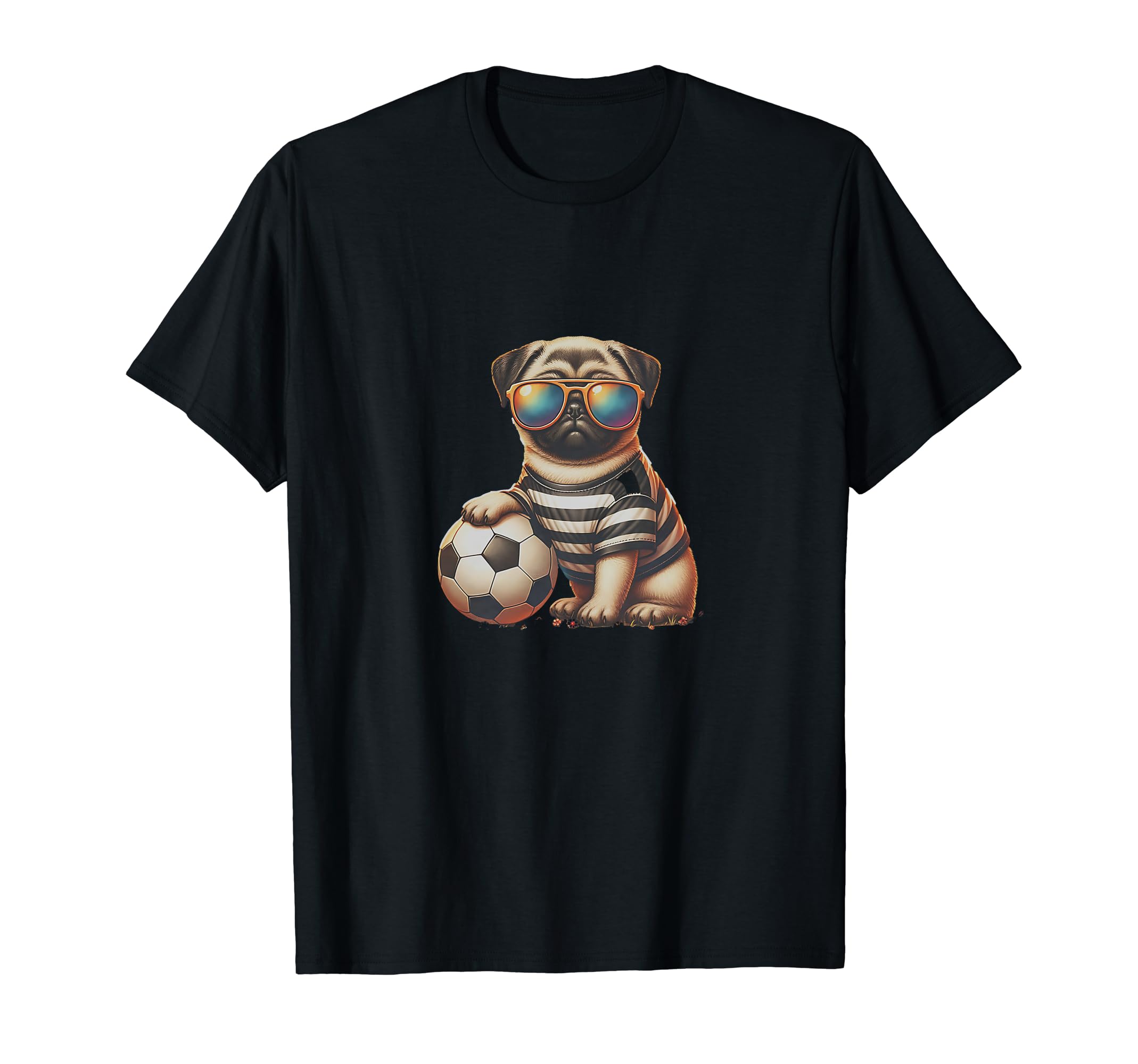 Pug Dog Soccer Champion Fan T-Shirt - Novelty Apparel for Adults - T-Shirt, Sweatshirt, Hoodie