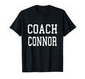 Coach Connor Custom Football Soccer T-Shirt - Minimalist Print for Adults - T-Shirt, Sweatshirt, Hoodie