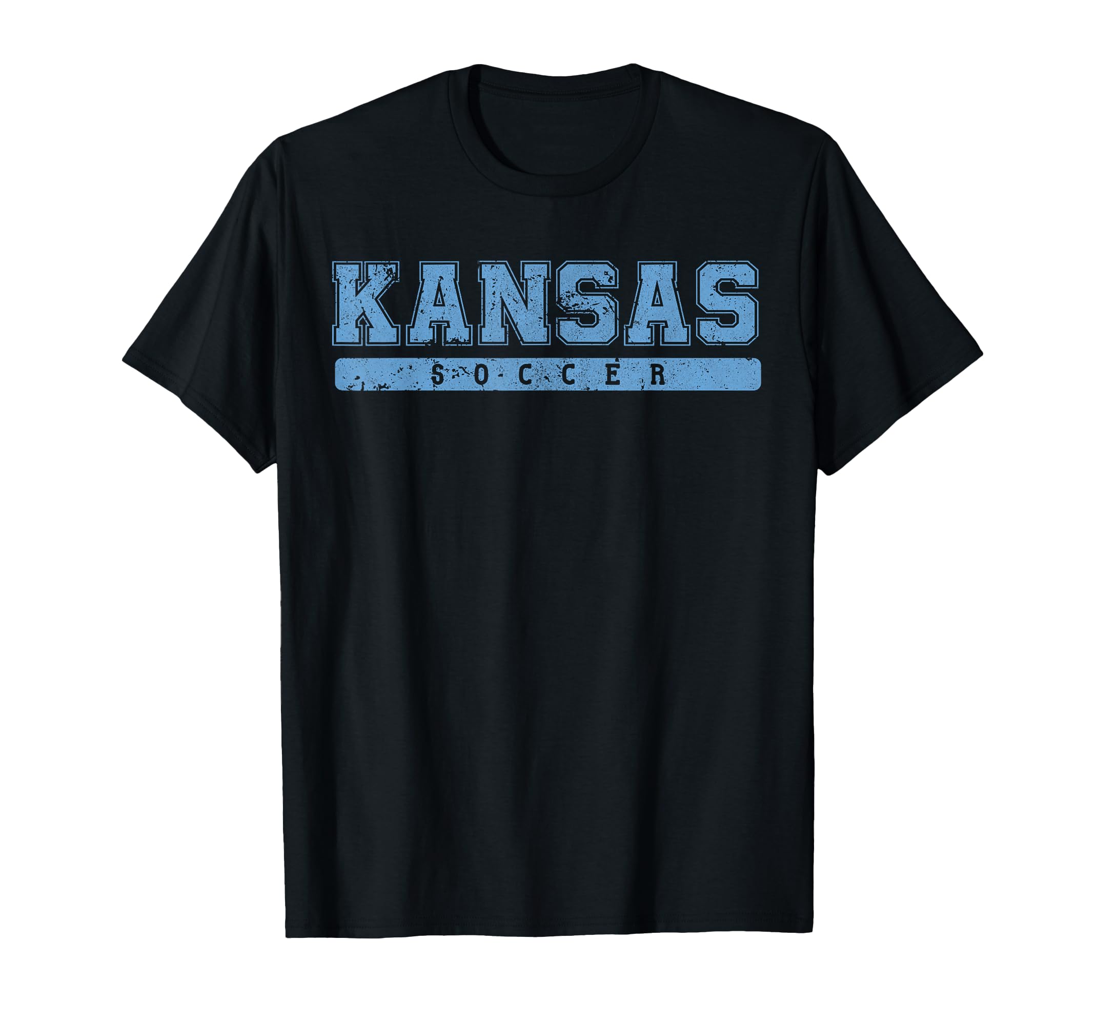 Kansas Soccer Sky Blue Text T-Shirt - Streetwear Style for Adults - T-Shirt, Sweatshirt, Hoodie