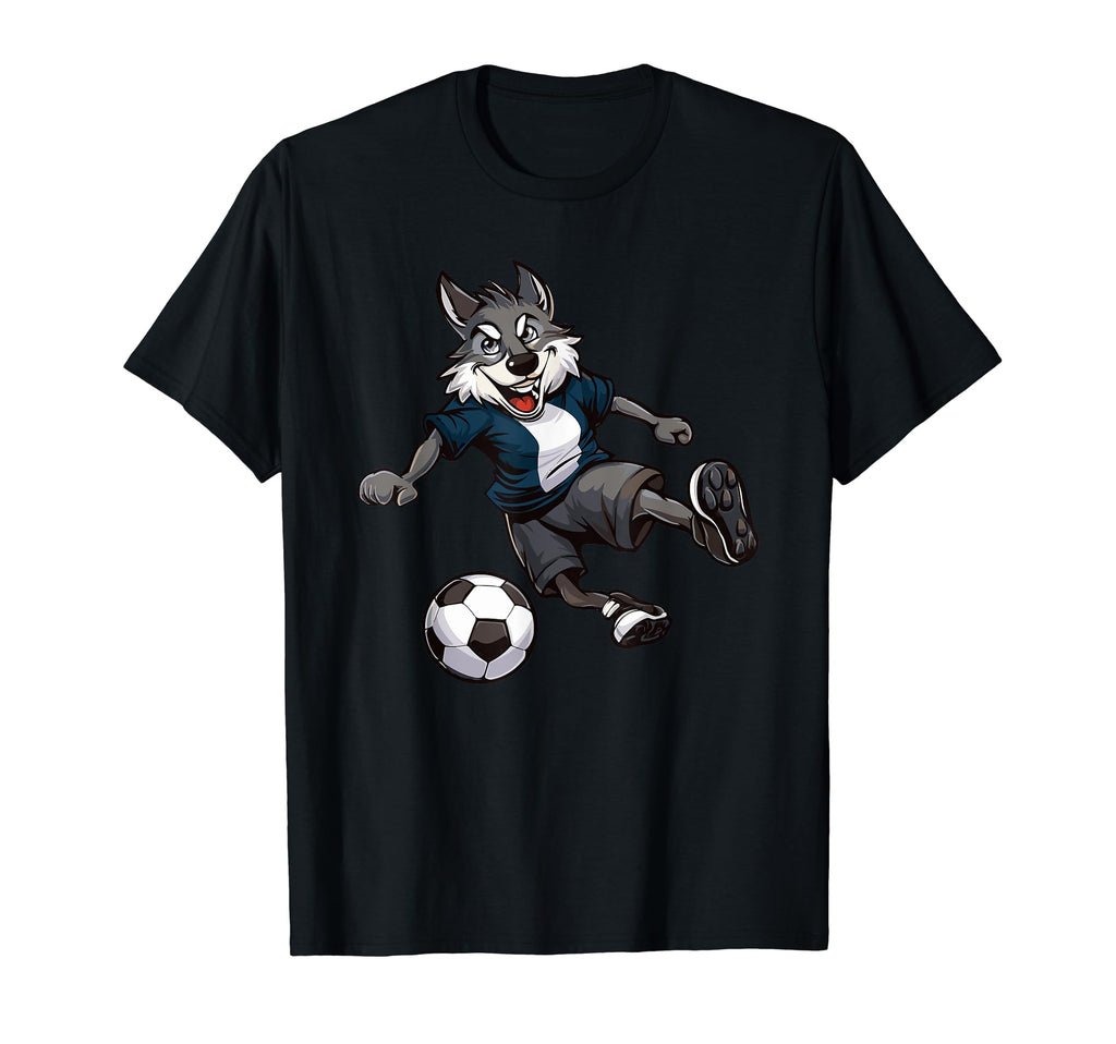 Wolf Forest Animals Wildlife Soccer Player T-Shirt - Novelty Apparel Unisex - T-Shirt, Sweatshirt, Hoodie