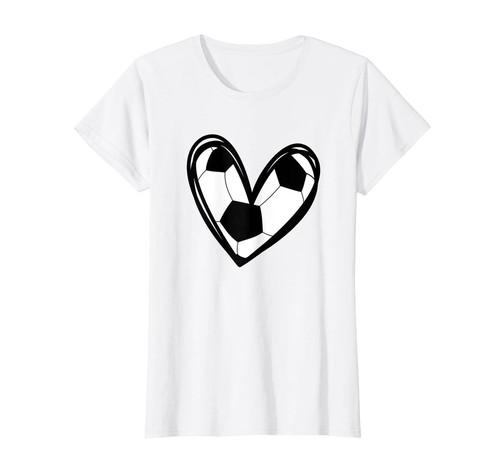 Football Soccer Heart Teen T-Shirt - Casual Everyday Wear for Adults - T-Shirt, Sweatshirt, Hoodie
