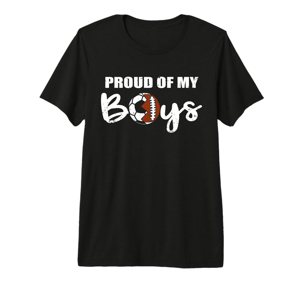 Proud My Funny Football Soccer Mom T-Shirt - Minimalist Print Men Women - T-Shirt, Sweatshirt, Hoodie