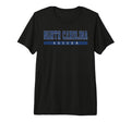 North Carolina Soccer Blue Text Tri T-Shirt - Minimalist Print Men Women - T-Shirt, Sweatshirt, Hoodie