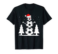 Snowman Soccer Balls Santa Hat Funny T-Shirt - Aesthetic Graphic Men Women - T-Shirt, Sweatshirt, Hoodie
