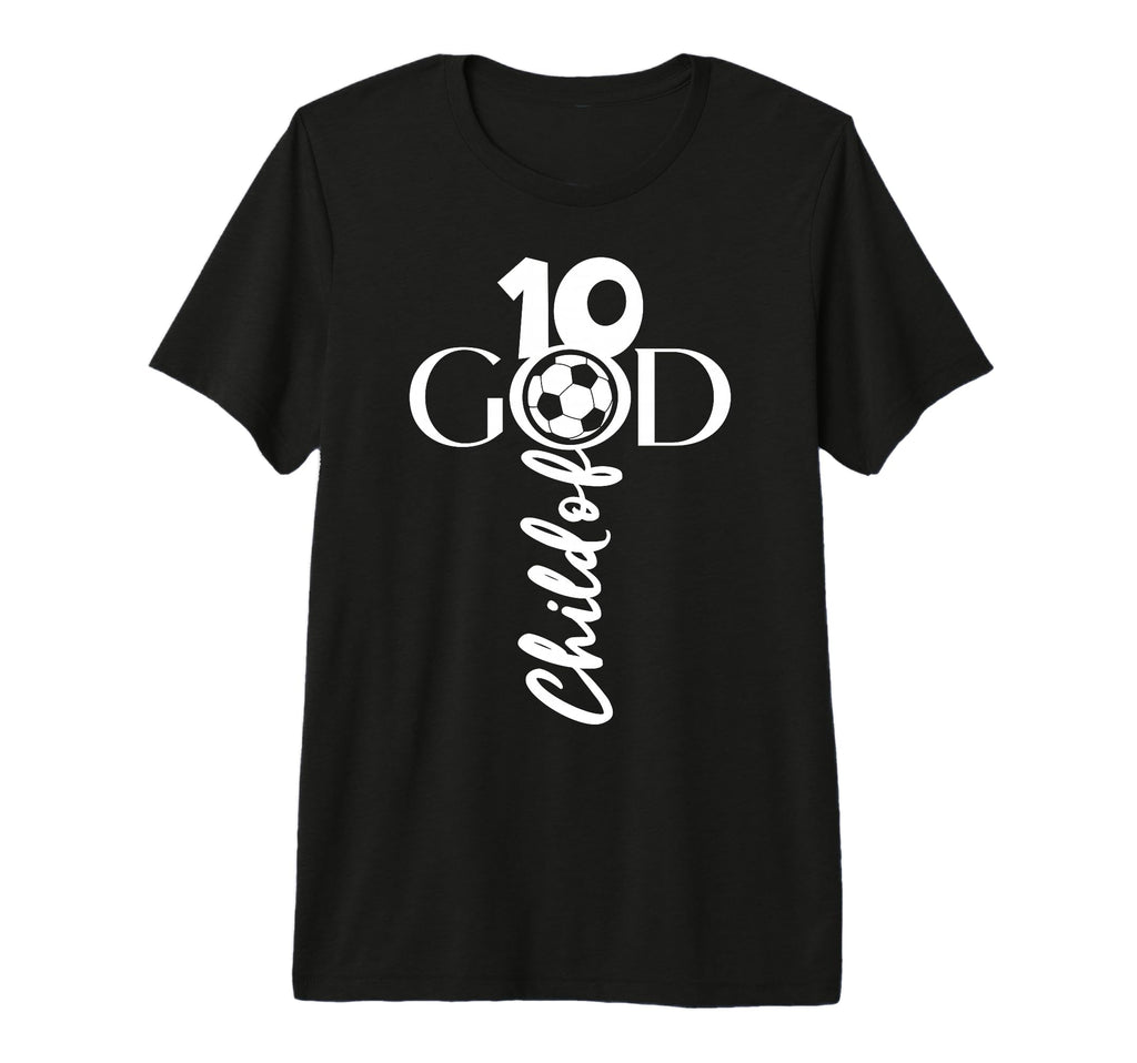 Jesus Christ 10 Years Child God Soccer T-Shirt - Trendy Graphic Unisex - T-Shirt, Sweatshirt, Hoodie
