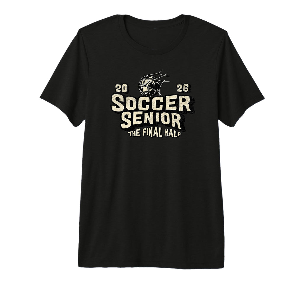 Soccer Senior 2026 Final Half Tri Blend T-Shirt - Aesthetic Graphic Unisex - T-Shirt, Sweatshirt, Hoodie