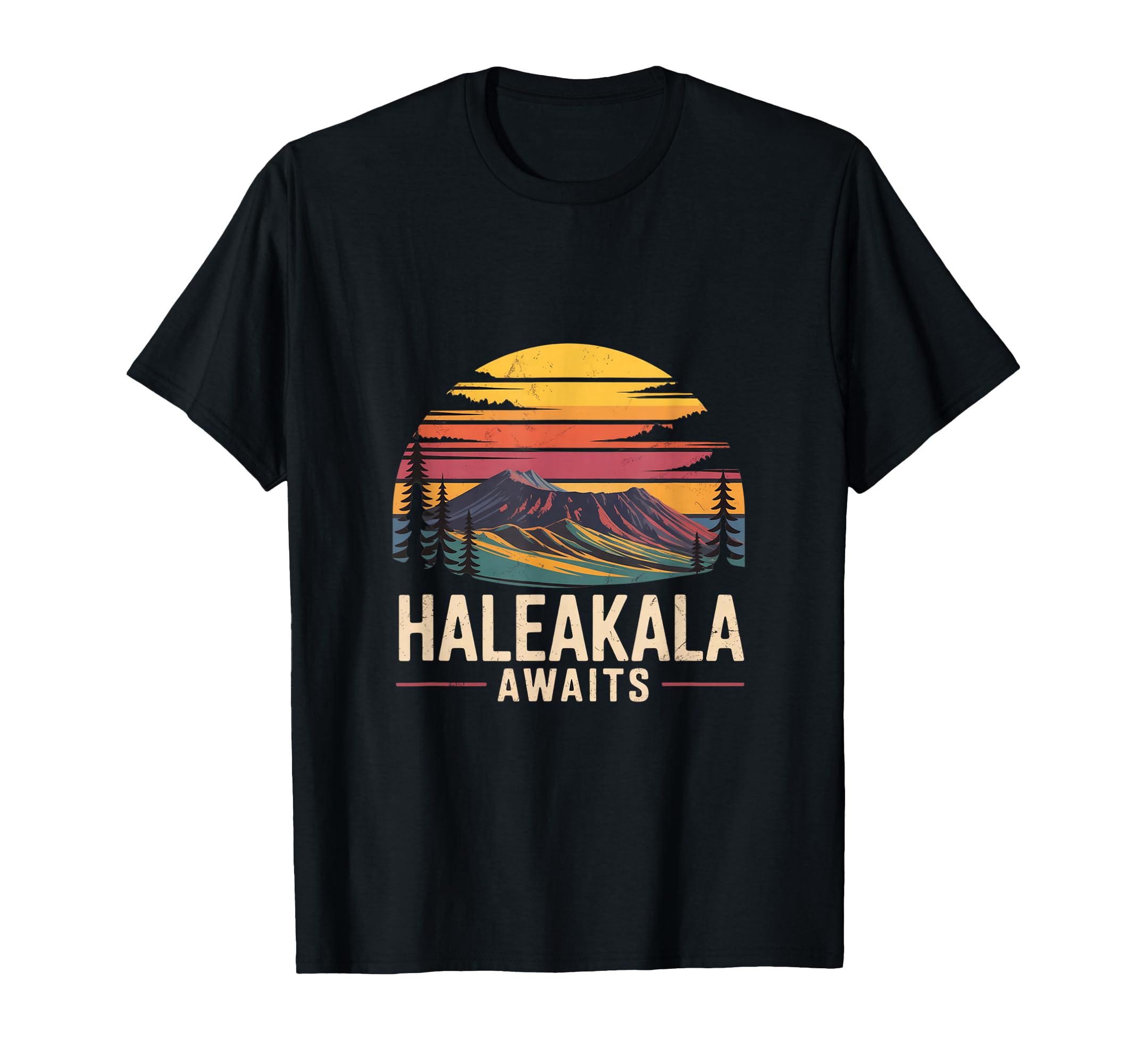 Haleakala Awaits Hawaii Volcano T-Shirt - Fun Novelty Design Unisex - T-Shirt, Sweatshirt, Hoodie