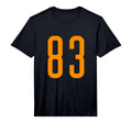 Orange Sports Team Number 83 T-Shirt - Streetwear Style Men Women - T-Shirt, Sweatshirt, Hoodie