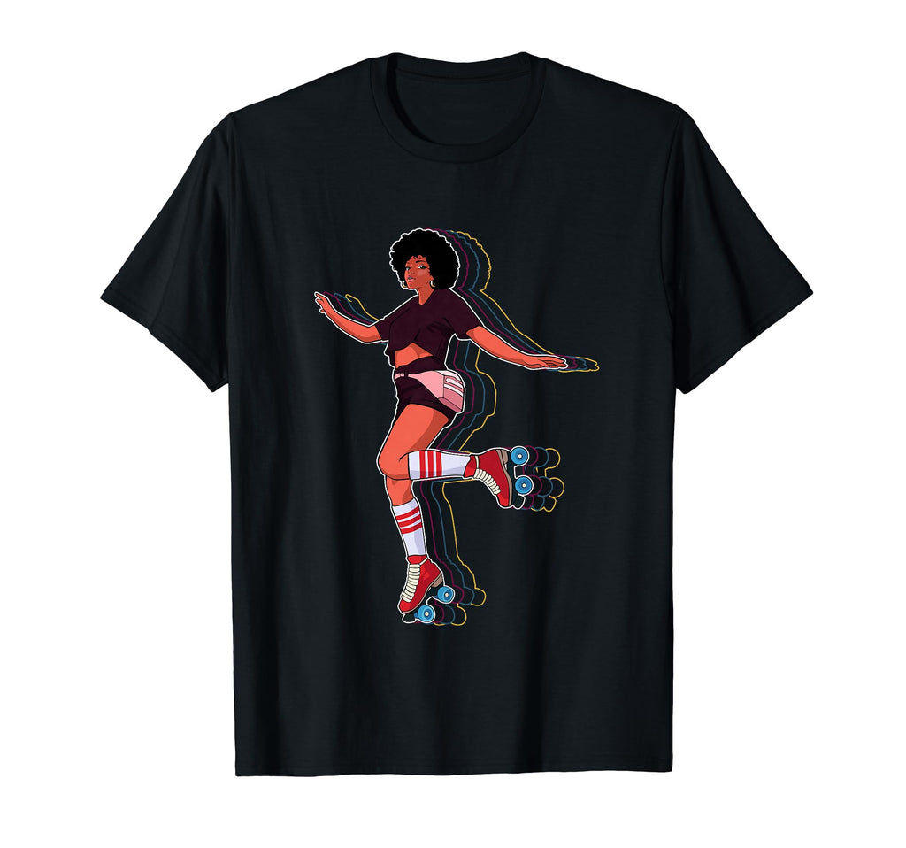Afro Groove Roller Skate 80S 70S T-Shirt - Streetwear Style for Adults - T-Shirt, Sweatshirt, Hoodie