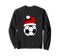 Soccer Football Santa Hat Sweatshirt - Graphic Print Unisex - T-Shirt, Sweatshirt, Hoodie