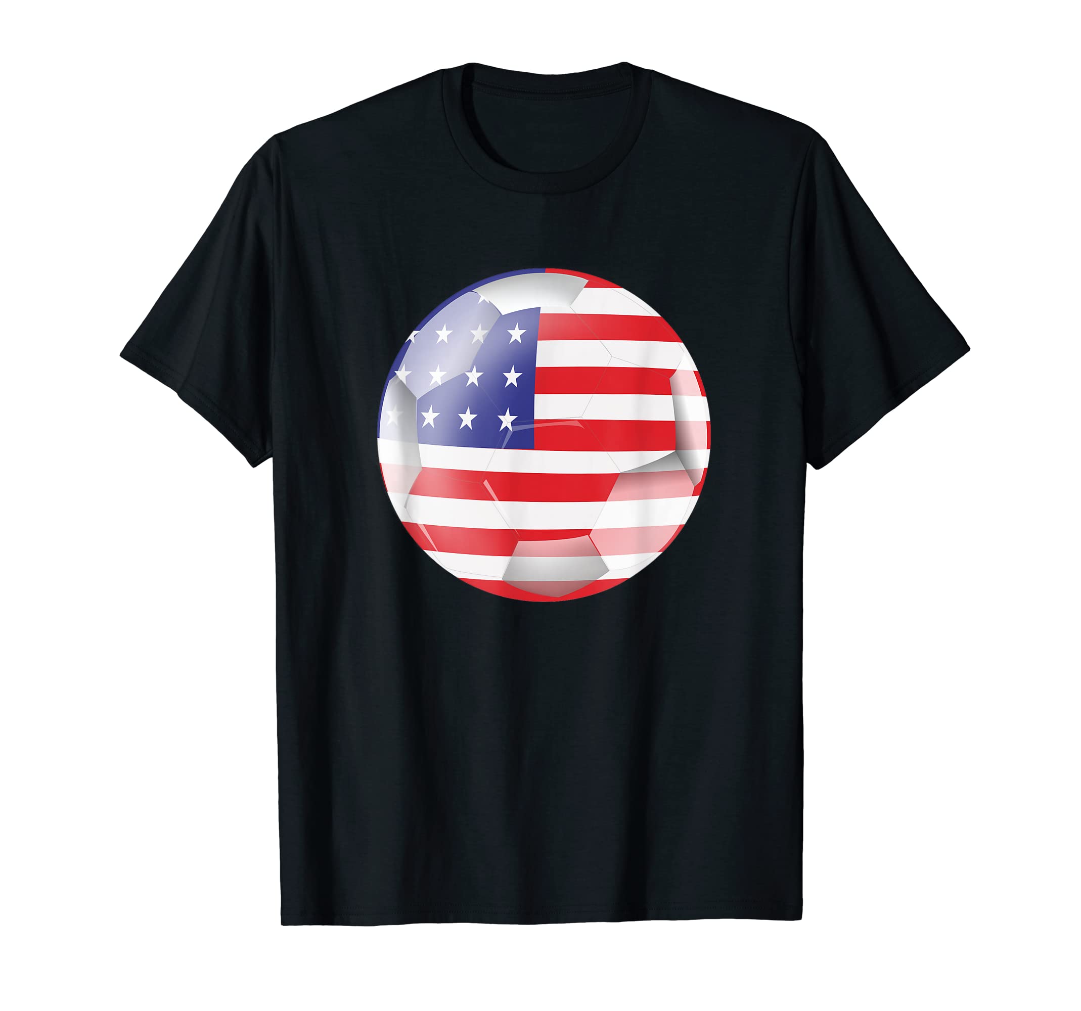 Usa Soccer Soccer Ball American T-Shirt - Aesthetic Graphic for Adults - T-Shirt, Sweatshirt, Hoodie