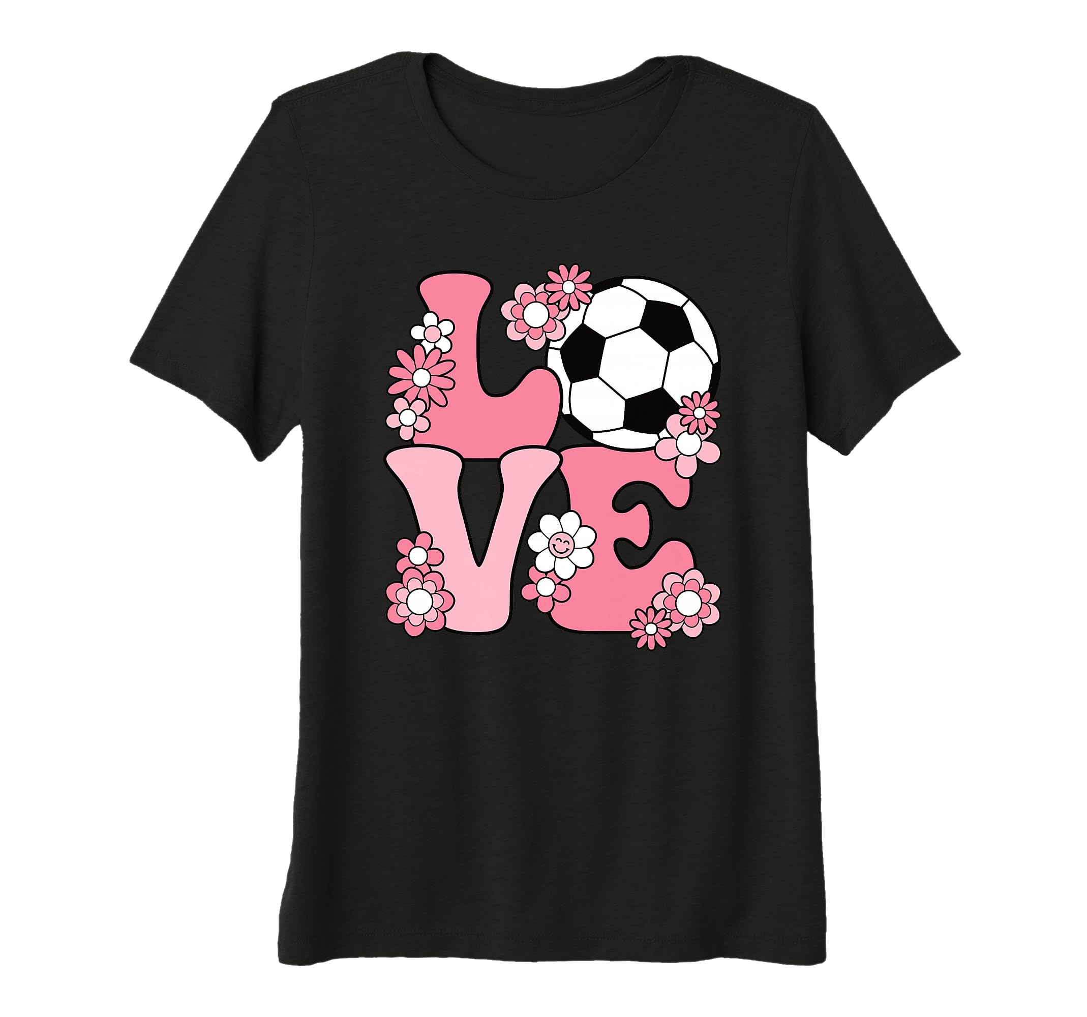 Womens Groovy Soccer Love Soccer T-Shirt - Casual Everyday Wear Men Women - T-Shirt, Sweatshirt, Hoodie