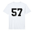 Distressed Number 57 Sport Black T-Shirt - Custom Art Print for Adults - T-Shirt, Sweatshirt, Hoodie