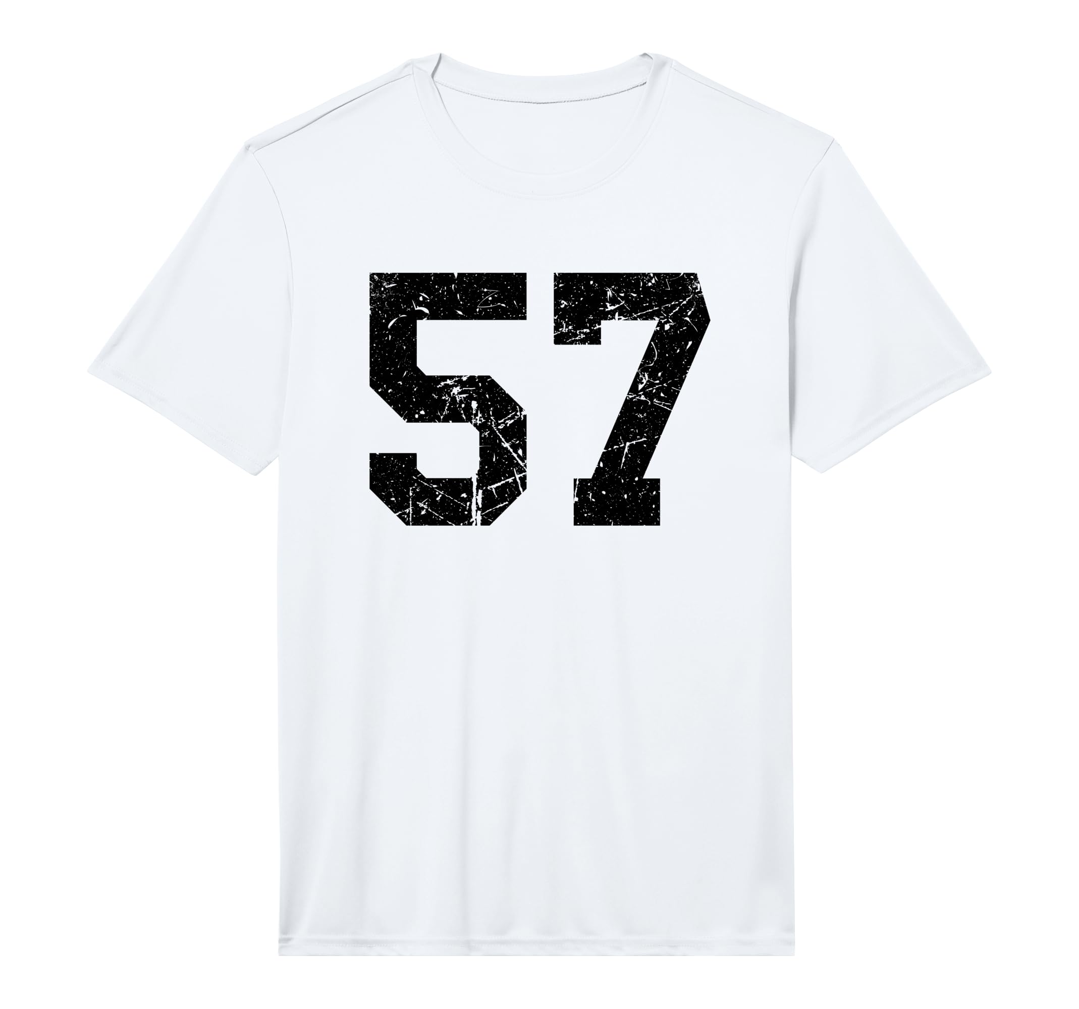 Distressed Number 57 Sport Black T-Shirt - Custom Art Print for Adults - T-Shirt, Sweatshirt, Hoodie