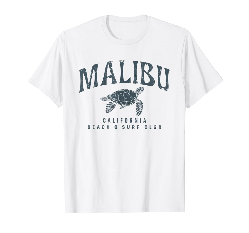 Malibu California Beach Surf Club T-Shirt - Unique Graphic Men Women - T-Shirt, Sweatshirt, Hoodie