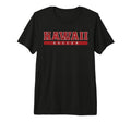 Hawaii Soccer Red Text Tri Blend T-Shirt - Novelty Apparel Unisex - T-Shirt, Sweatshirt, Hoodie