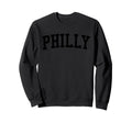 Philly Distressed Black Varsity Sweatshirt - Minimalist Print for Adults - T-Shirt, Sweatshirt, Hoodie