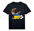 Pug Dog Ukraine Soccer Fans Jersey T-Shirt - Unique Graphic for Adults - T-Shirt, Sweatshirt, Hoodie