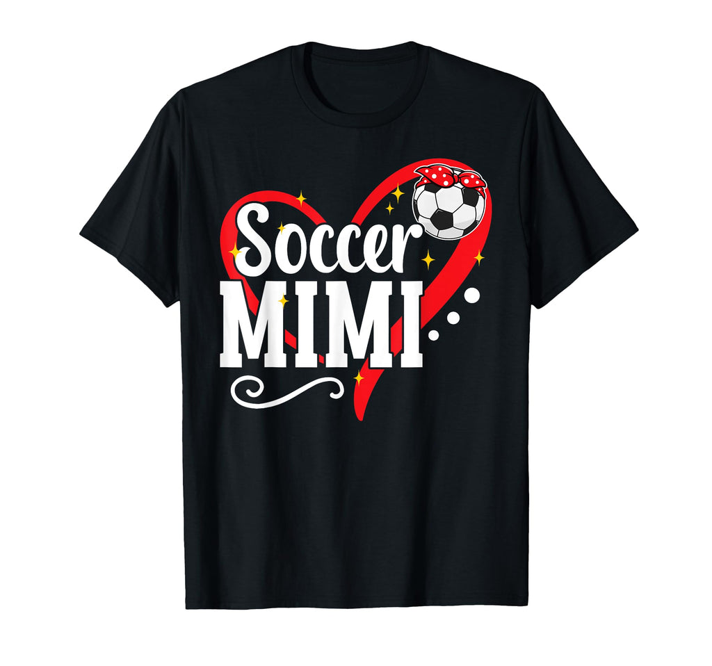 Soccer Mimi Heart Grandma Mimi T-Shirt - Aesthetic Graphic for Adults - T-Shirt, Sweatshirt, Hoodie