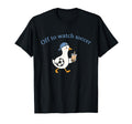 Off To Watch Soccer Duck Bubble Tea Art T-Shirt - Graphic Print Unisex - T-Shirt, Sweatshirt, Hoodie