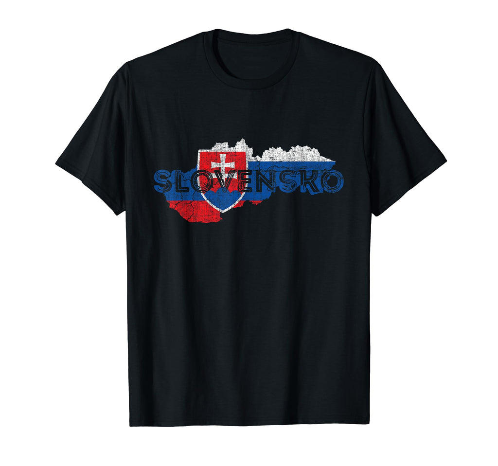 Slovak Map And Flag Souvenir T-Shirt - Aesthetic Graphic Men Women - T-Shirt, Sweatshirt, Hoodie