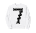 Number 7 Black Sports Team Sweatshirt - Novelty Apparel Unisex - T-Shirt, Sweatshirt, Hoodie
