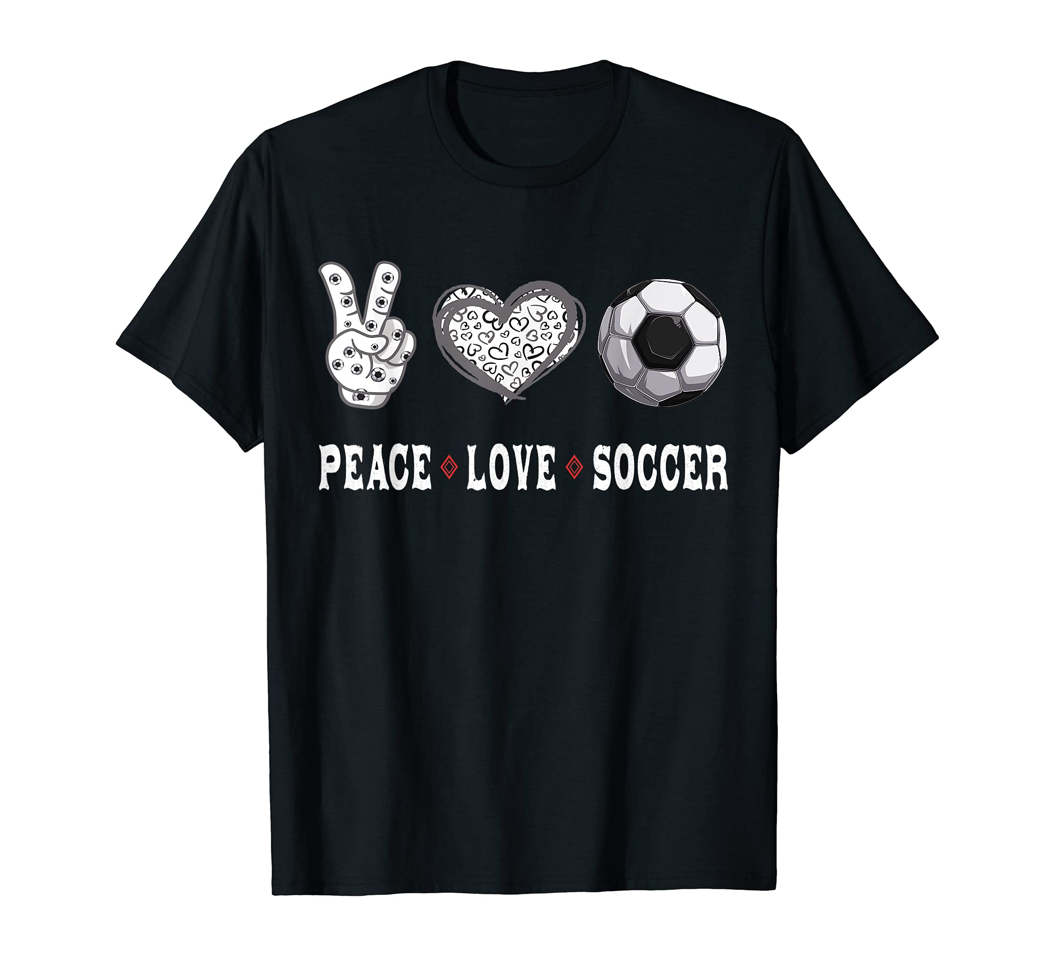 Soccer Lovers Player Fans Peace T-Shirt - Fun Novelty Design Men Women - T-Shirt, Sweatshirt, Hoodie