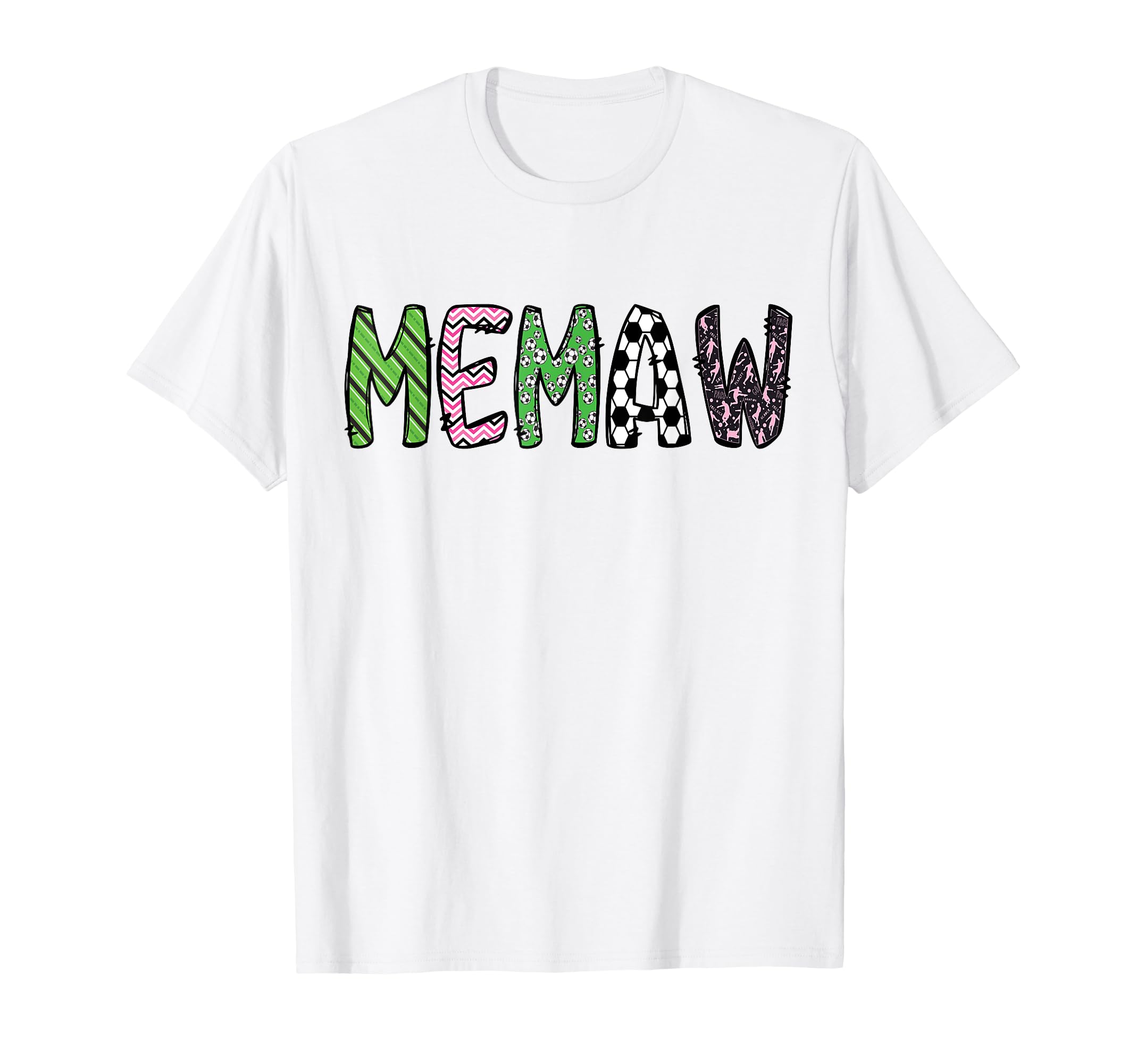 Soccer Memaw Funny Soccer Birthday Family T-Shirt - Unique Graphic Unisex - T-Shirt, Sweatshirt, Hoodie