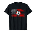 American Flag Soccer Soccer T-Shirt - Minimalist Print Unisex - T-Shirt, Sweatshirt, Hoodie