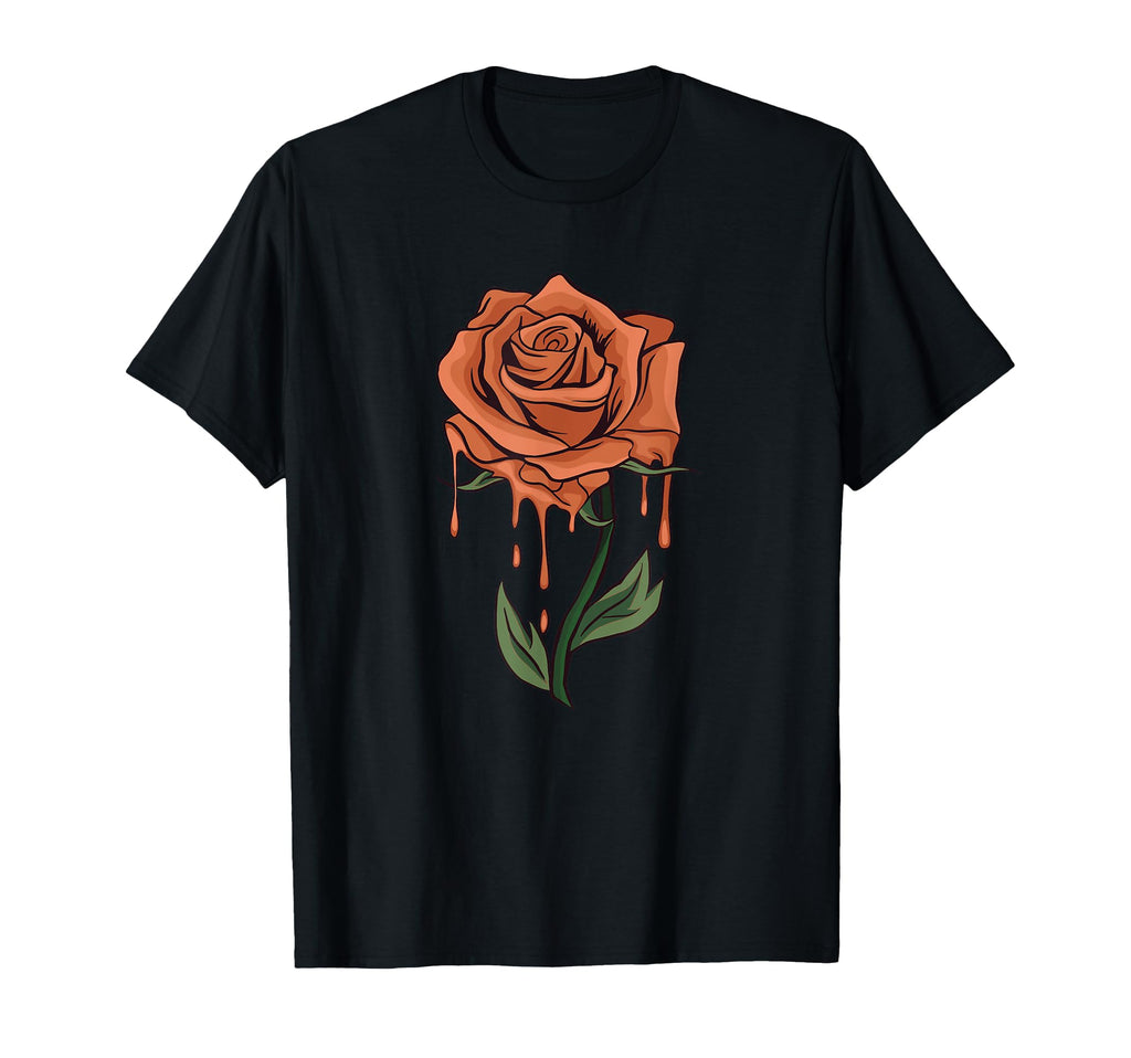 Orange Rose Aesthetic Soft Grunge T-Shirt - Streetwear Style Men Women - T-Shirt, Sweatshirt, Hoodie