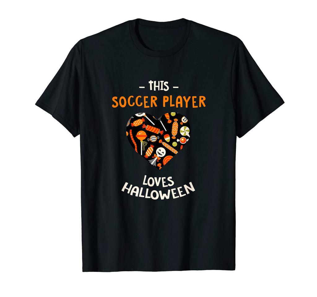 This Soccer Player Loves Halloween T-Shirt - Aesthetic Graphic Unisex - T-Shirt, Sweatshirt, Hoodie