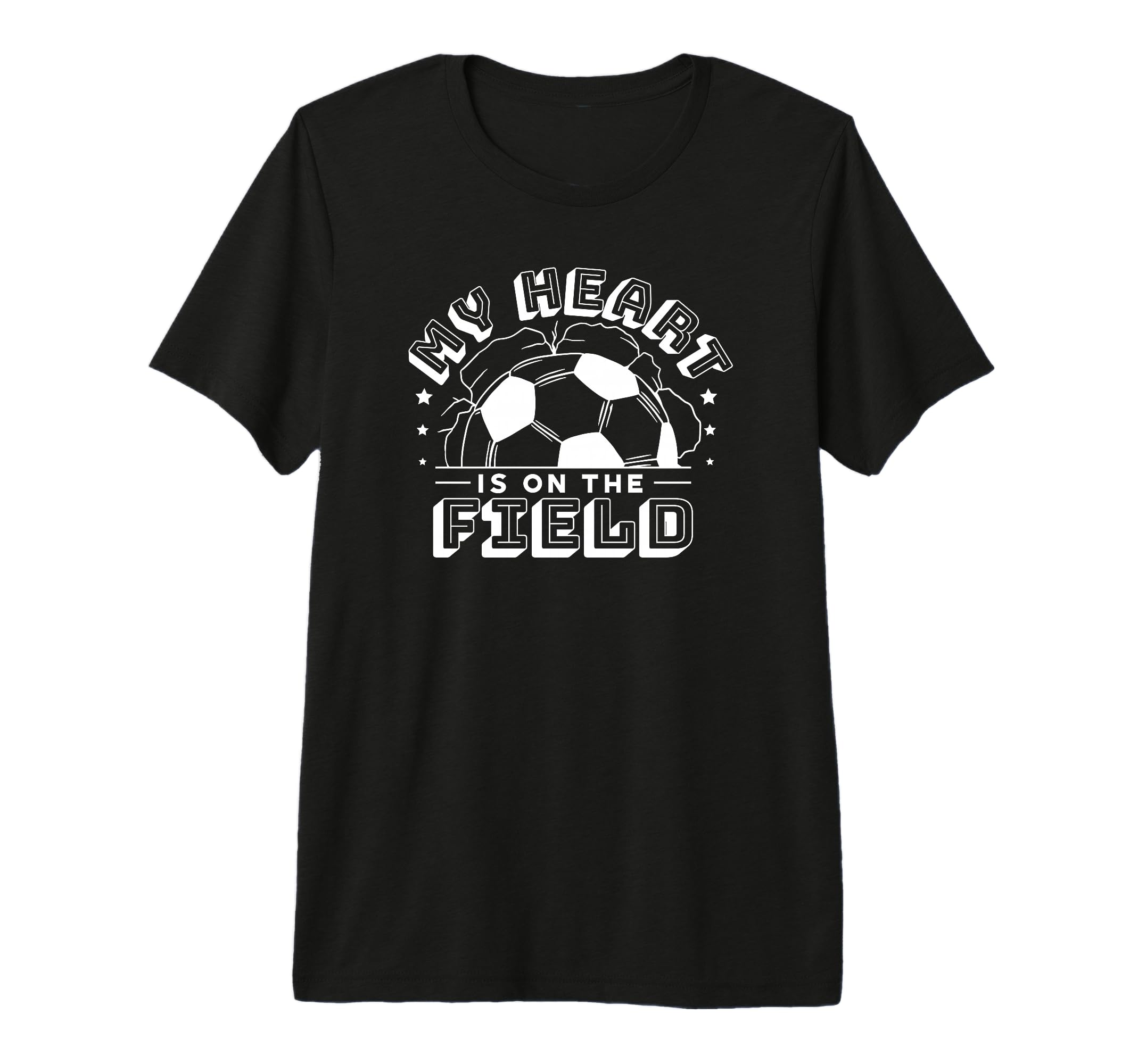 Soccer Sports Funny My Heart Is Field T-Shirt - Graphic Print for Adults - T-Shirt, Sweatshirt, Hoodie
