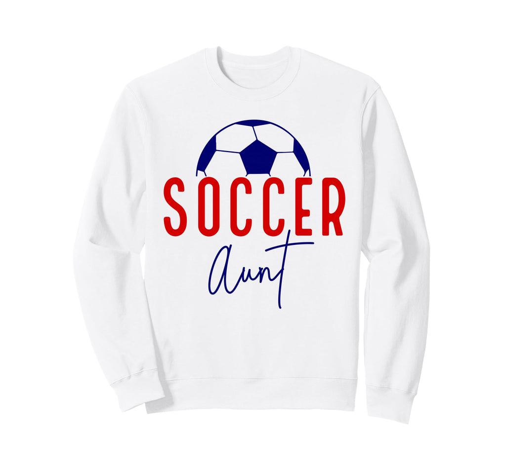 Soccer Aunt Soccer Ball Auntie Sweatshirt - Trendy Graphic for Adults - T-Shirt, Sweatshirt, Hoodie