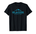 Glacier National Park Colorful Mens T-Shirt - Minimalist Print Unisex - T-Shirt, Sweatshirt, Hoodie