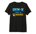 Gen X Level 49 Unlocked Gamer T-Shirt - Fun Novelty Design Men Women - T-Shirt, Sweatshirt, Hoodie
