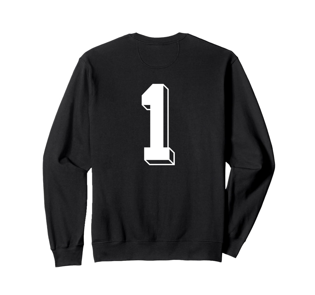 Number 1 Backside 80S 90S Team Sweatshirt - Minimalist Print for Adults - T-Shirt, Sweatshirt, Hoodie