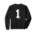 Number 1 Backside 80S 90S Team Sweatshirt - Minimalist Print for Adults - T-Shirt, Sweatshirt, Hoodie