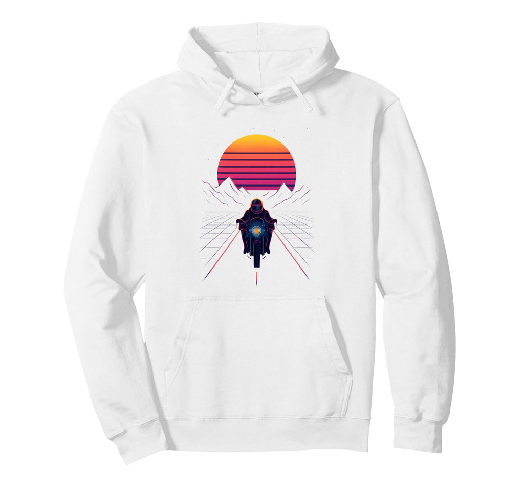 80S Synthwave Hoodie - Fun Novelty Design Men Women - T-Shirt, Sweatshirt, Hoodie