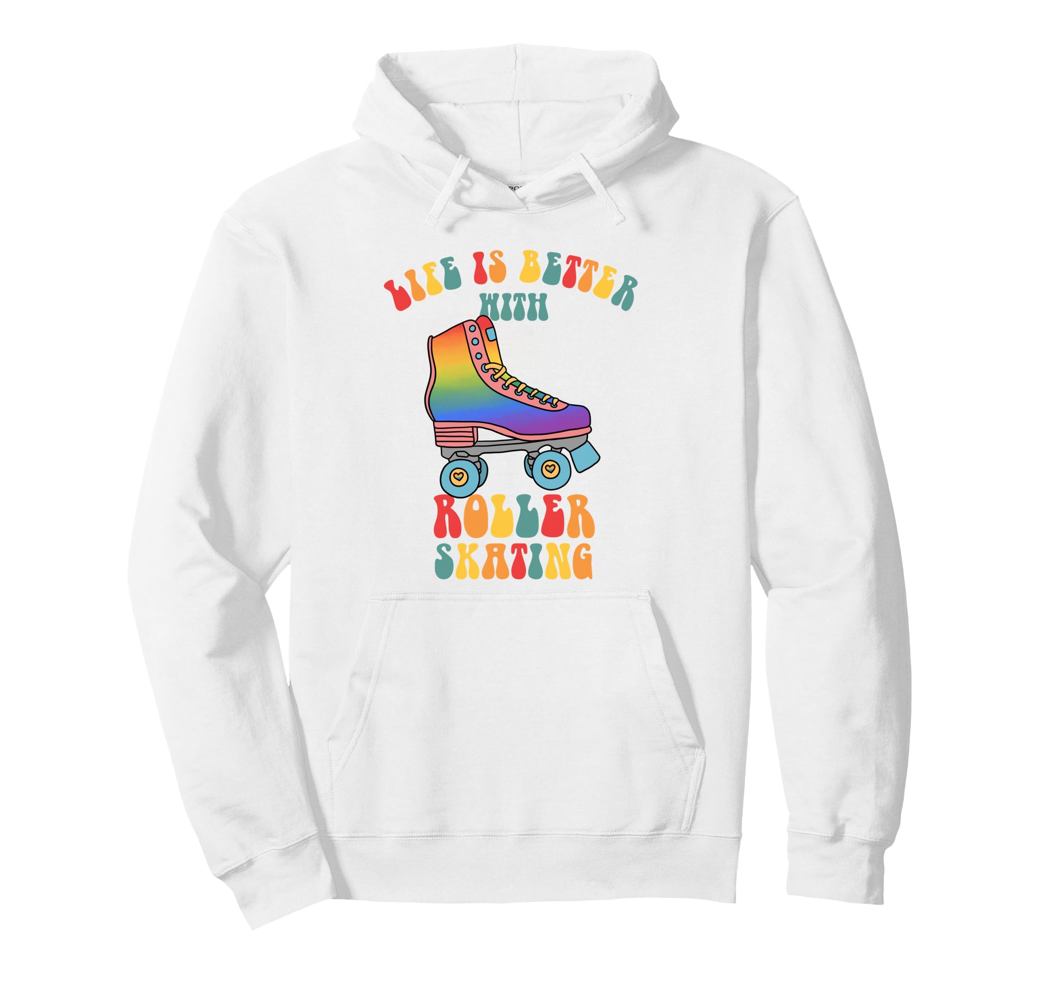 1970S Life Is Better Roller Skating Hoodie - Casual Everyday Wear Unisex - T-Shirt, Sweatshirt, Hoodie