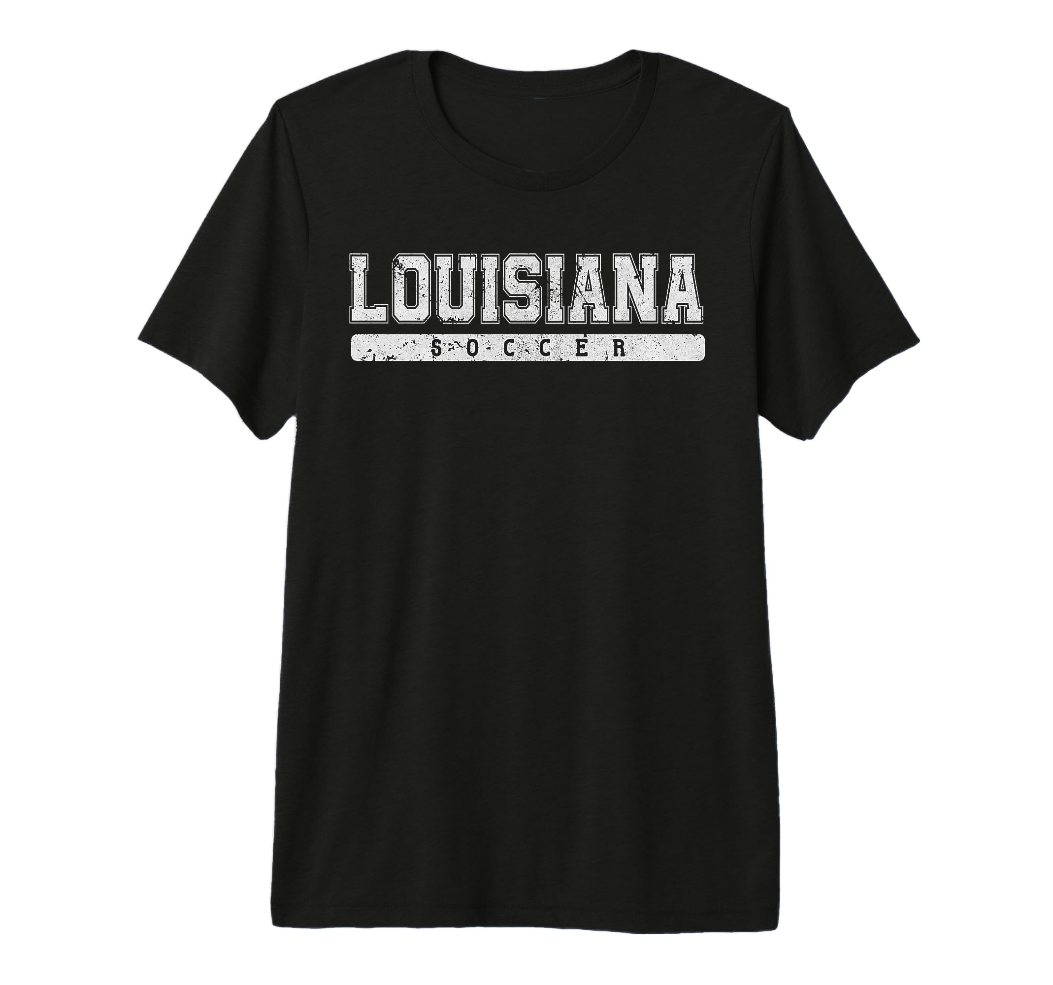 Louisiana Soccer White Text Tri Blend T-Shirt - Streetwear Style Men Women - T-Shirt, Sweatshirt, Hoodie