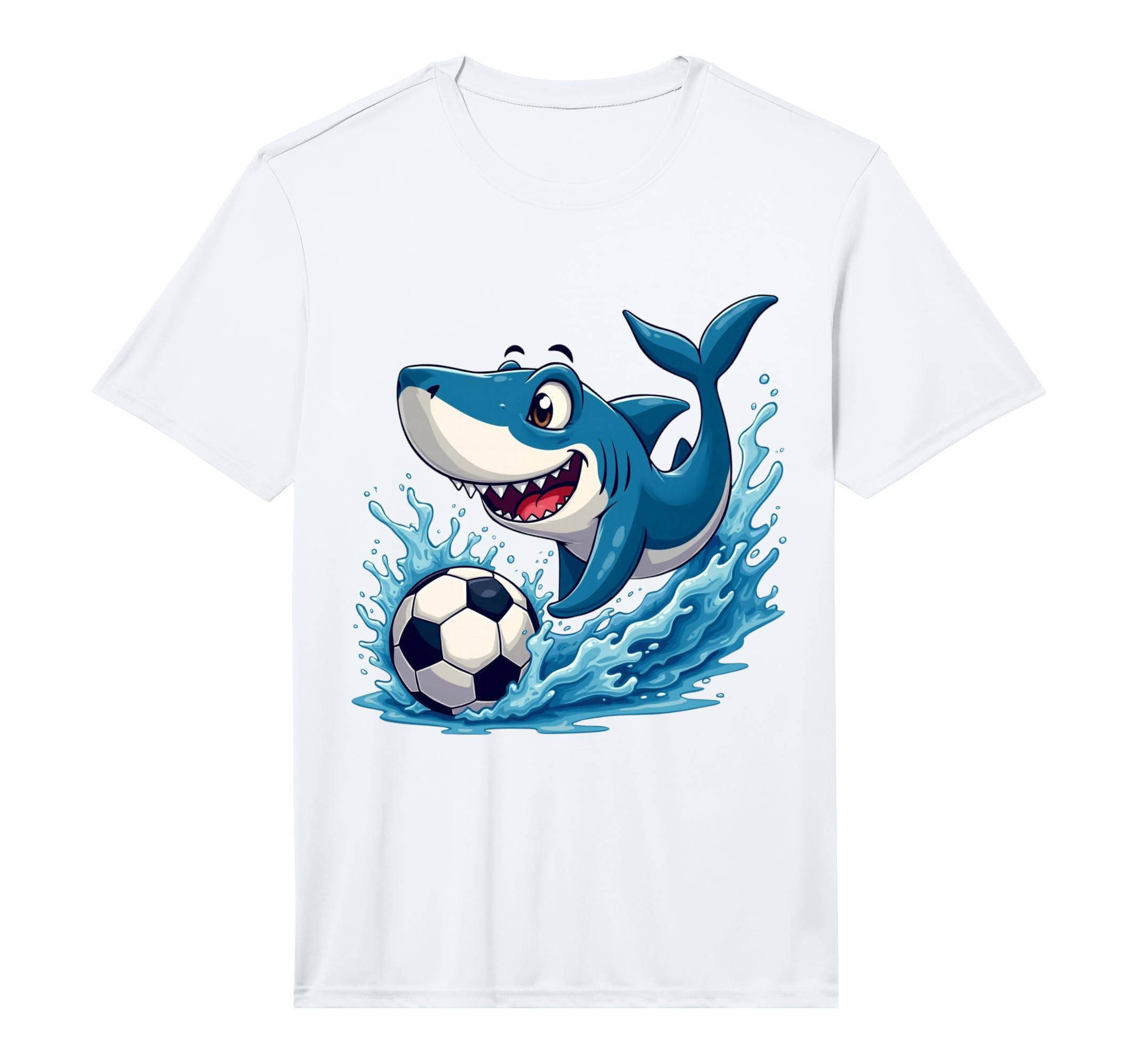 Soccer Shark Playing Ball Animal Sports T-Shirt - Unique Graphic Unisex - T-Shirt, Sweatshirt, Hoodie