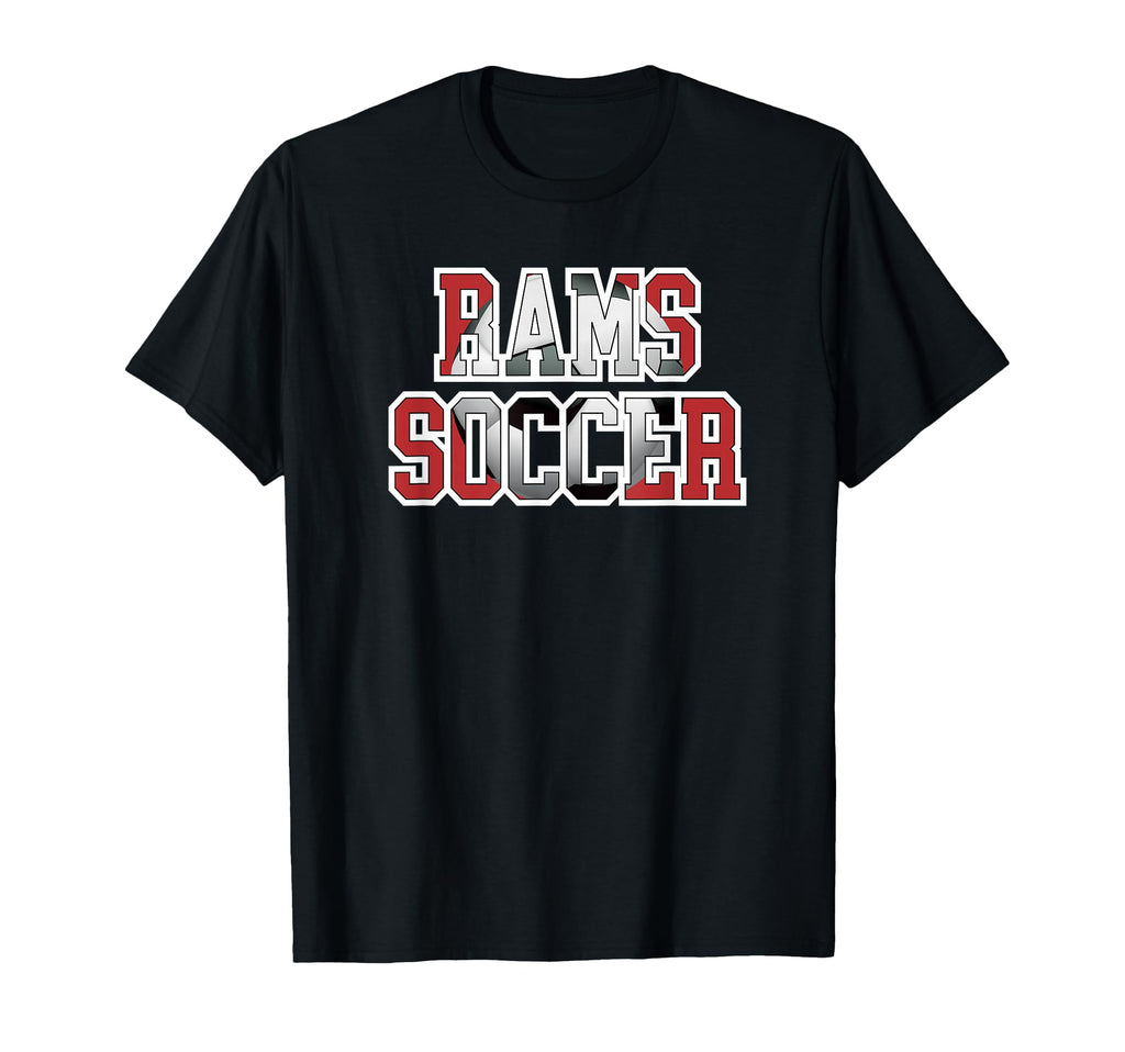 Rams Soccer Mom Game Day Mascot Red T-Shirt - Minimalist Print for Adults - T-Shirt, Sweatshirt, Hoodie
