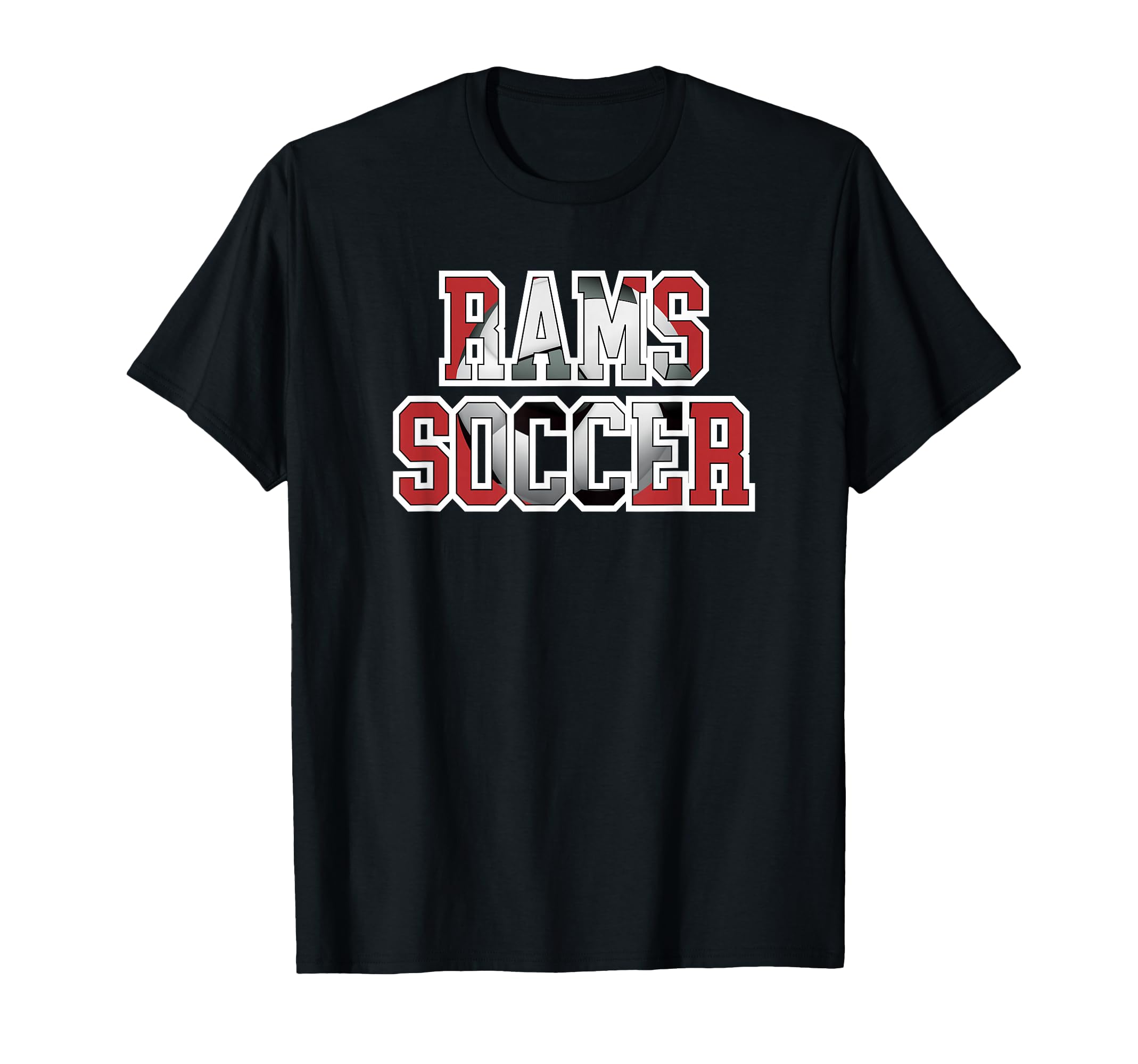 Rams Soccer Mom Game Day Mascot Red T-Shirt - Minimalist Print for Adults - T-Shirt, Sweatshirt, Hoodie