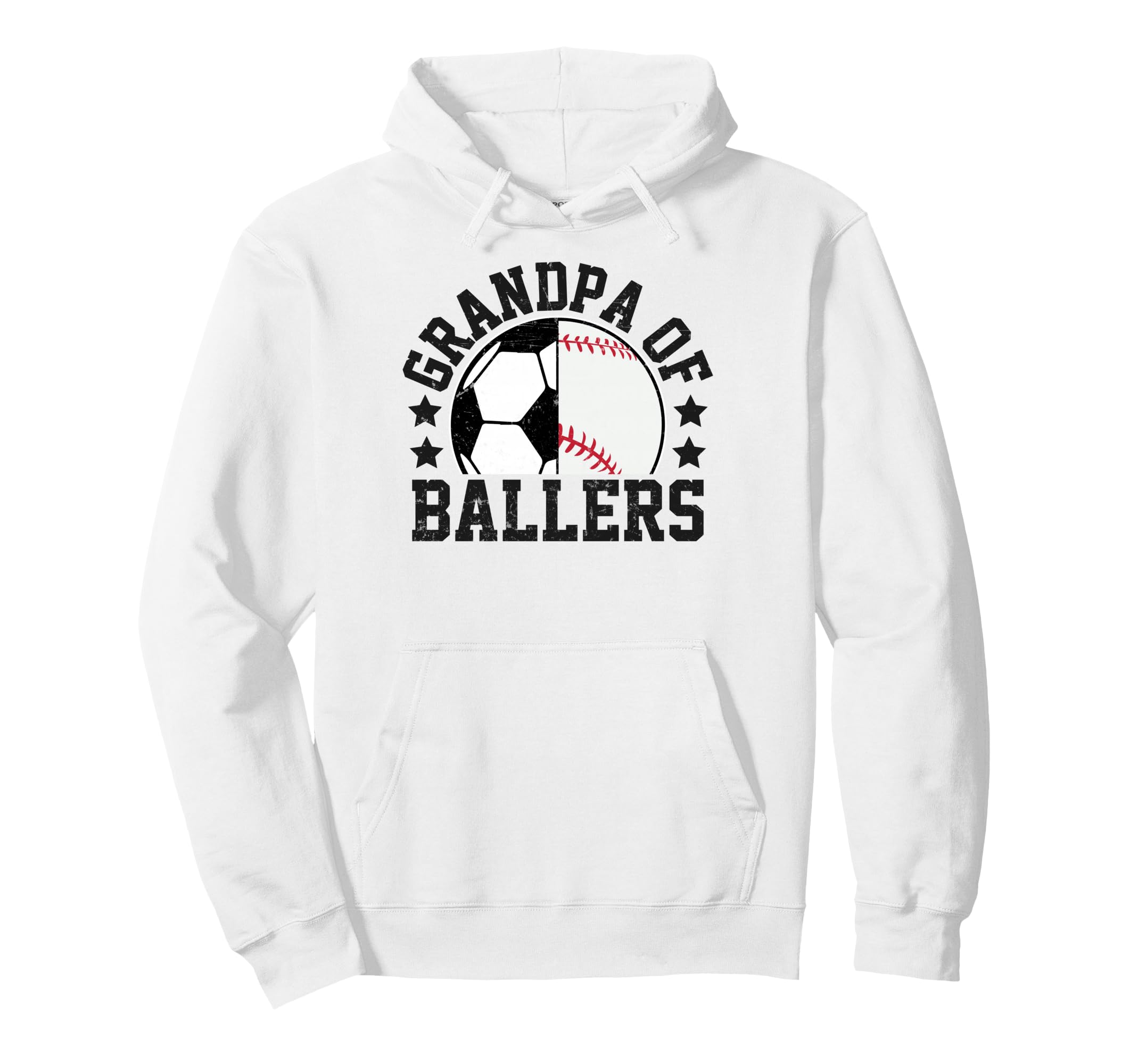 Grandpa Ballers Soccer Baseball Grandpa Hoodie - Unique Graphic Unisex - T-Shirt, Sweatshirt, Hoodie