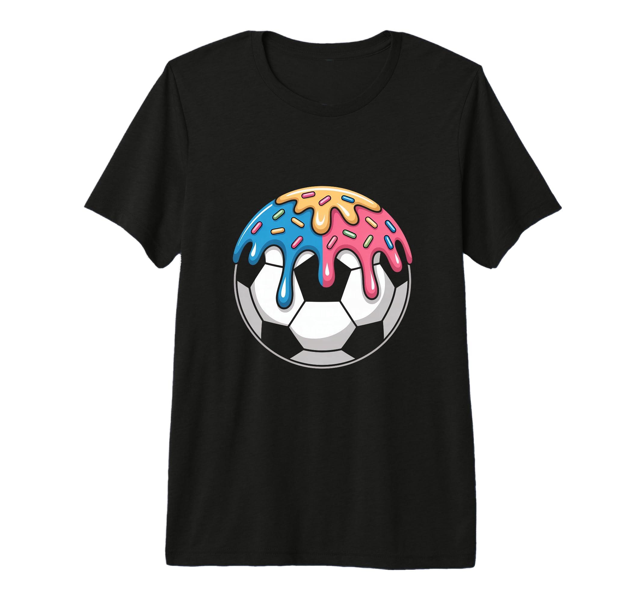 Soccer Ice Cream Drip Soccer Player Tri T-Shirt - Minimalist Print Unisex - T-Shirt, Sweatshirt, Hoodie